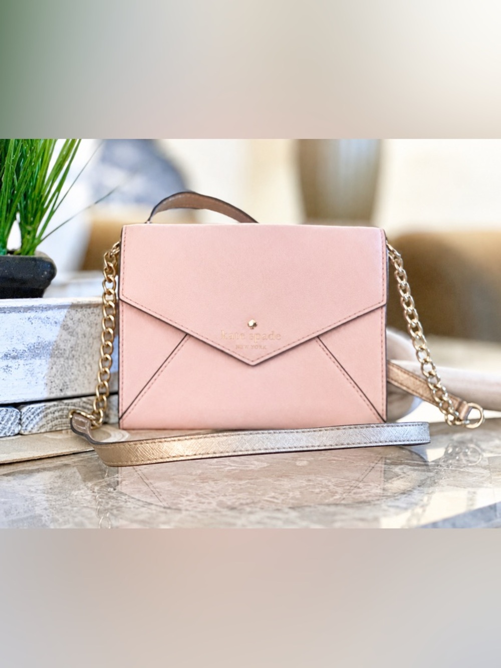 kate spade Blush Pink Mini Crossbody Envelope Bag